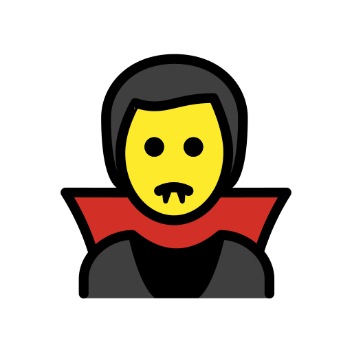 Vampir as drawn by OpenMoji in 12.0