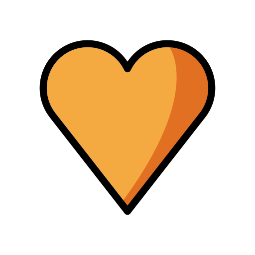 Orange Heart as drawn by OpenMoji in 12.0