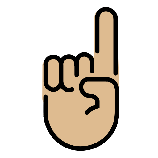Index Pointing up: Medium-Light Skin Tone, the design in this release