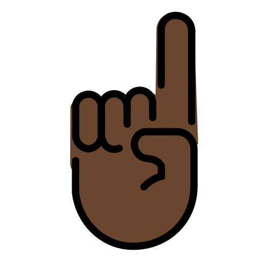 Index Pointing up: Dark Skin Tone, the design in this release