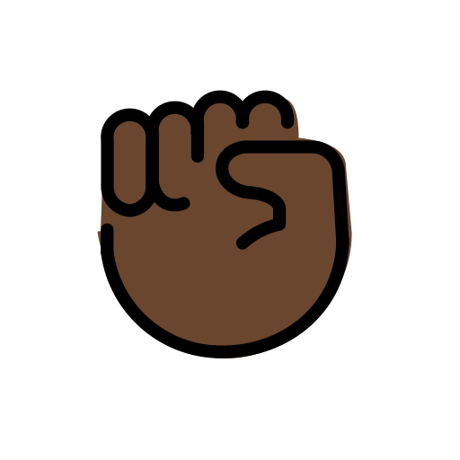 Raised Fist: Dark Skin Tone, the design in this release
