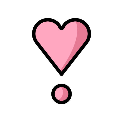 Heart Exclamation as drawn by OpenMoji in 12.0