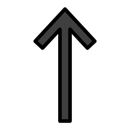 Up Arrow as drawn by OpenMoji in 12.0