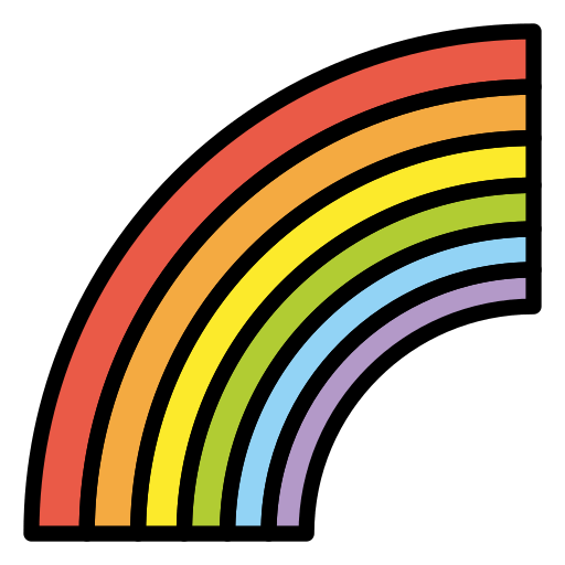Rainbow as drawn by OpenMoji in 12.2