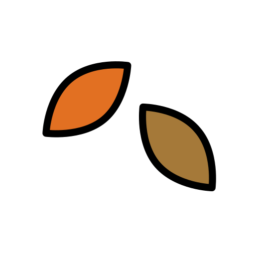 Foglia Caduta as drawn by OpenMoji in 12.2