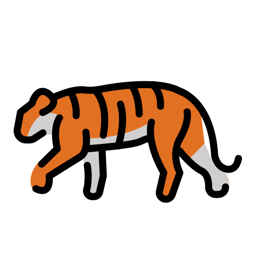 نمر as drawn by OpenMoji in 12.2