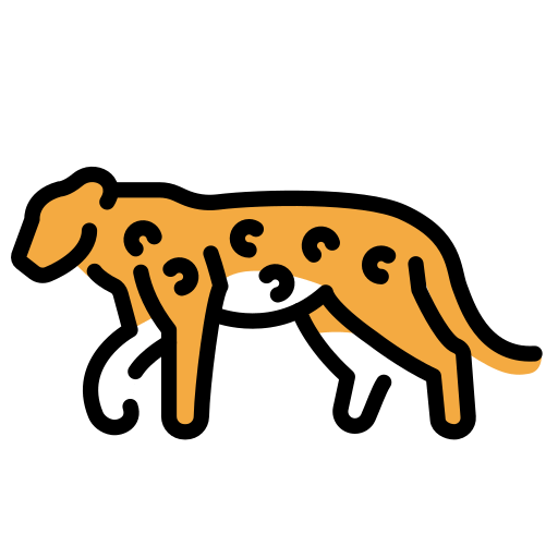Leopard as drawn by OpenMoji in 12.2