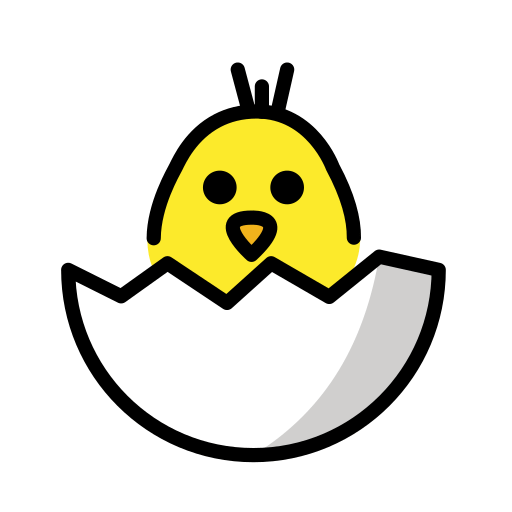 Schlüpfendes Küken as drawn by OpenMoji in 12.2