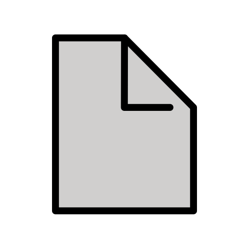 Page Facing up as drawn by OpenMoji in 12.2