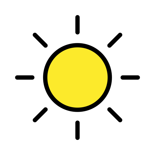 Bright Button as drawn by OpenMoji in 12.2