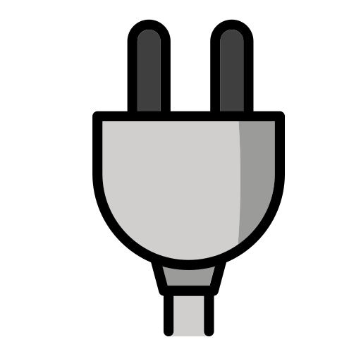 Electric Plug as drawn by OpenMoji in 12.2
