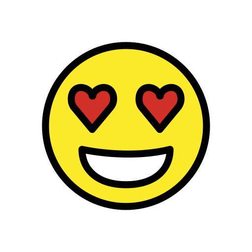 Smiling Face with Heart-Eyes, the design in this release