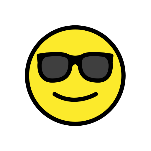 Smiling Face with Sunglasses, the previous design