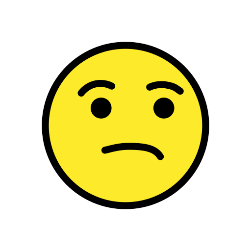 Unamused Face as drawn by OpenMoji in 12.2