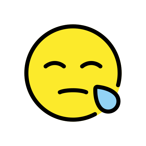 Schläfriges Gesicht as drawn by OpenMoji in 12.2