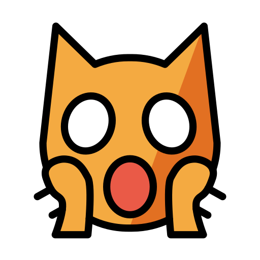 Weary Cat as drawn by OpenMoji in 12.2