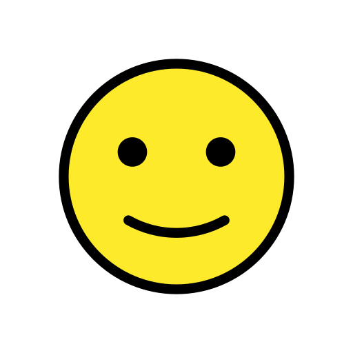 Leicht Lächelndes Gesicht as drawn by OpenMoji in 12.2