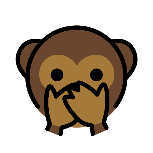 Non Parlo as drawn by OpenMoji in 12.2