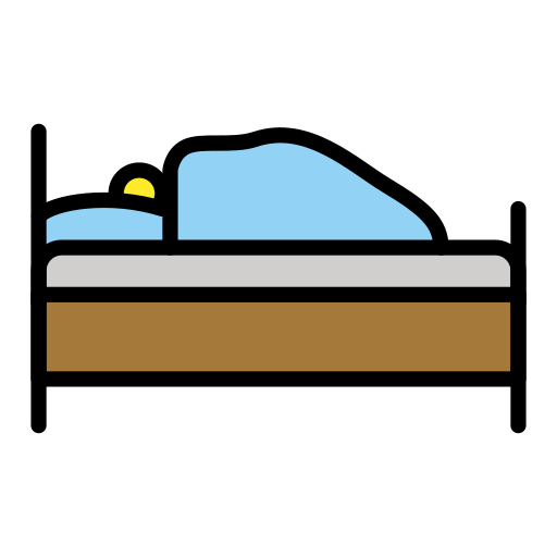 Bed as drawn by OpenMoji in 12.2