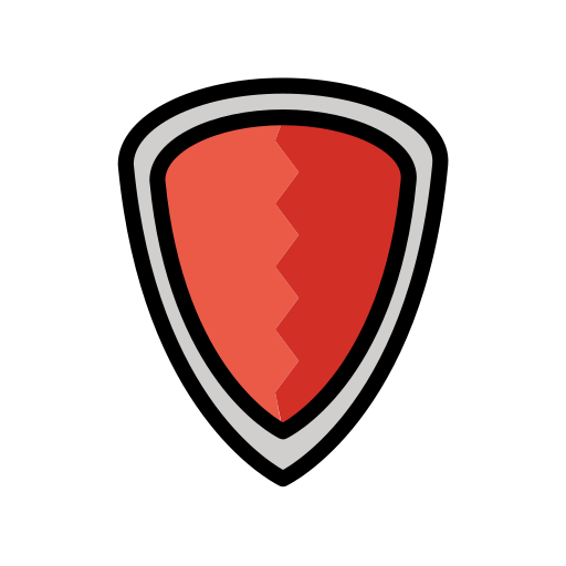 Shield as drawn by OpenMoji in 12.2