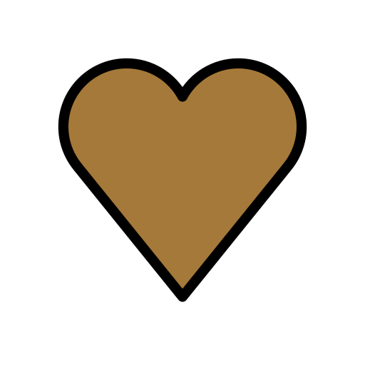 Brown Heart as drawn by OpenMoji in 12.2
