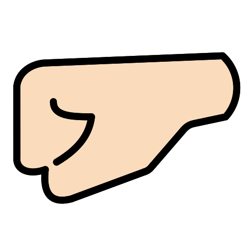 Left-Facing Fist: Light Skin Tone, the previous design