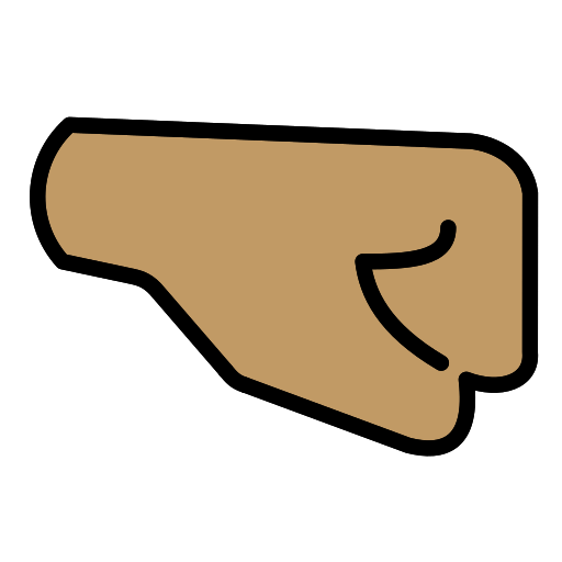 Right-Facing Fist: Medium Skin Tone, the previous design