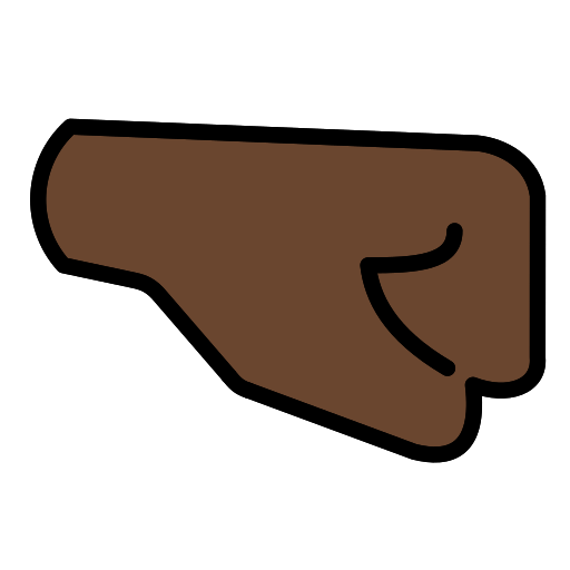 Right-Facing Fist: Dark Skin Tone, the previous design