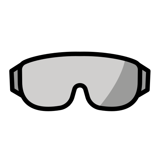 Goggles as drawn by OpenMoji in 12.2