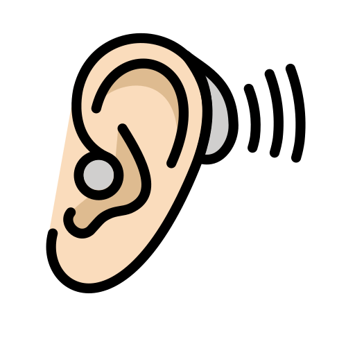 Ear with Hearing Aid: Light Skin Tone, the previous design
