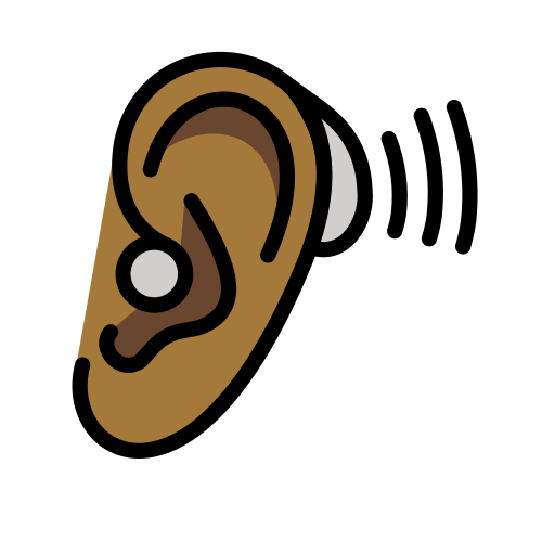 Ear with Hearing Aid: Medium-Dark Skin Tone, the previous design
