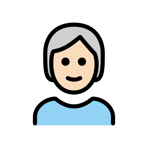 Person: Light Skin Tone, White Hair, the design in this release