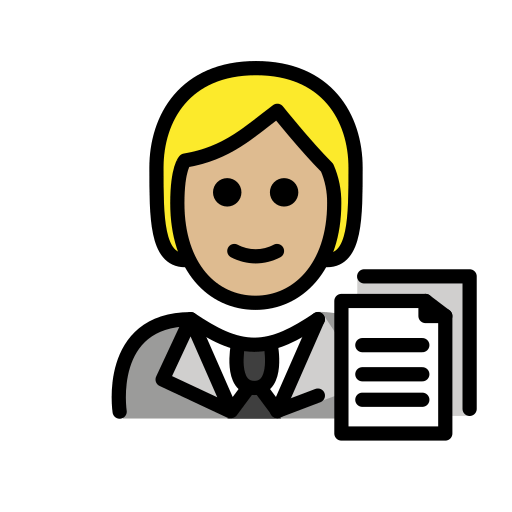 Office Worker: Medium-Light Skin Tone, the design in this release