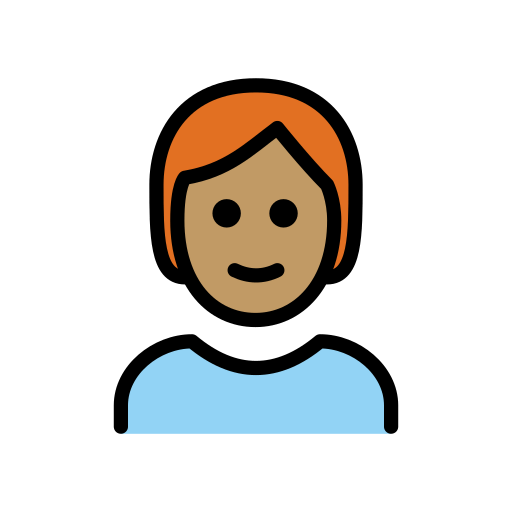Person: Medium Skin Tone, Red Hair, the design in this release