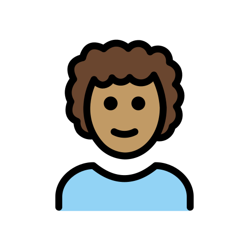 Person: Medium Skin Tone, Curly Hair, the design in this release
