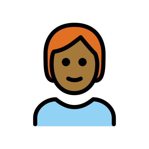 Person: Medium-Dark Skin Tone, Red Hair, the design in this release