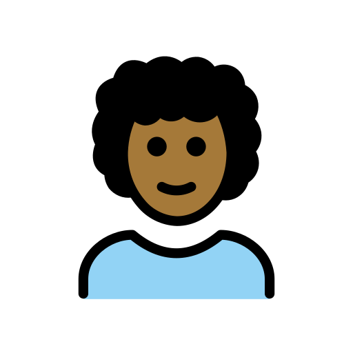Person: Medium-Dark Skin Tone, Curly Hair, the design in this release