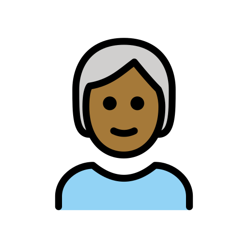 Person: Medium-Dark Skin Tone, White Hair, the design in this release