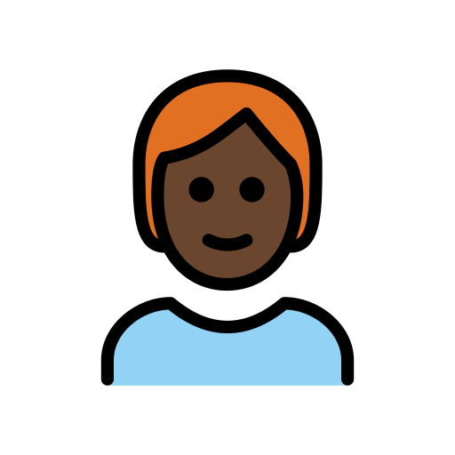 Person: Dark Skin Tone, Red Hair, the design in this release