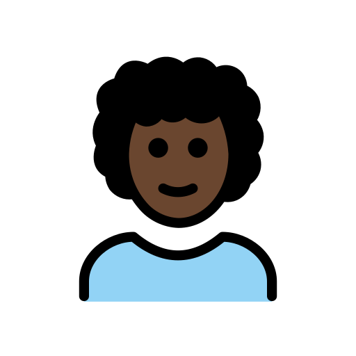 Person: Dark Skin Tone, Curly Hair, the design in this release