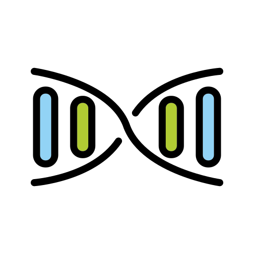 Dna as drawn by OpenMoji in 12.2