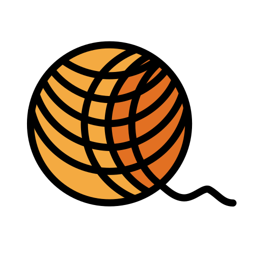 Yarn as drawn by OpenMoji in 12.2