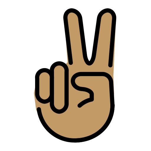 Victory Hand: Medium Skin Tone, the previous design