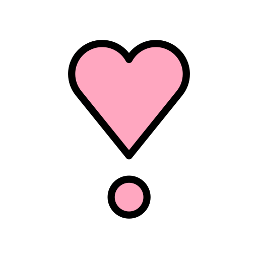 Heart Exclamation as drawn by OpenMoji in 12.2