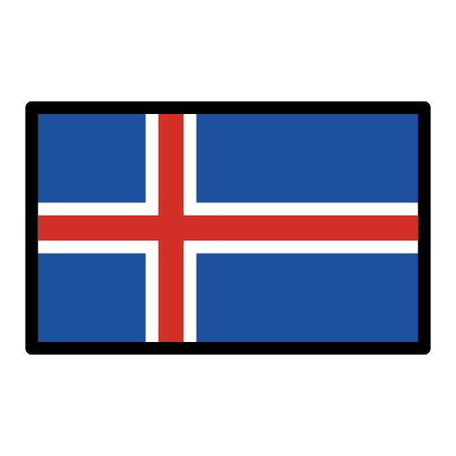 Flag: Iceland as drawn by OpenMoji in 12.3