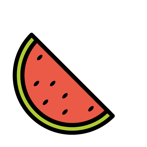 Watermelon as drawn by OpenMoji in 12.3
