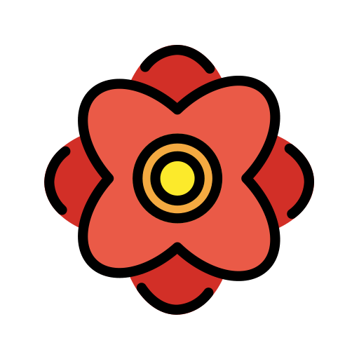 花飾り as drawn by OpenMoji in 12.3