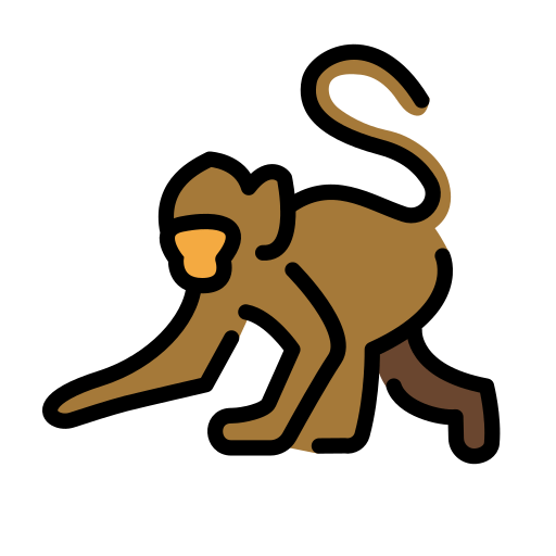 Monkey as drawn by OpenMoji in 12.3