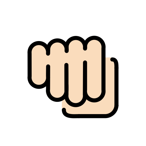 Oncoming Fist: Light Skin Tone, the design in this release