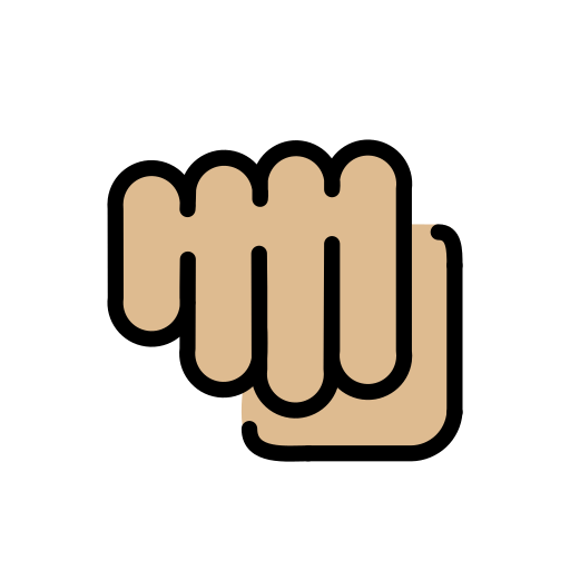 Oncoming Fist: Medium-Light Skin Tone, the design in this release